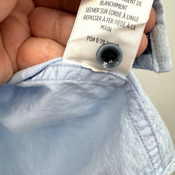 ROBERT GRAHAM Geometric blue on blue design Short Sleeve Shirt - Picture 9 of 11